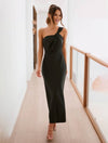 Cocolii robe demoiselle d'honneur satin trapèze bustier sans manches femme élégant doux invité mariage