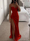 Cocolii robe longue moulante fendu le côté bustier dos nu à fines brides sans manches femme de soirée pour mariage