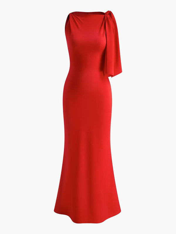 Cocolii longue robe bal de promo moulante une épaule sans manches femme élégant robe anniversaire de soirée de promo