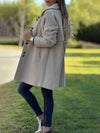 Cocolii mi-longue manteau polaire boutonnage poches col revers col claudine manches longues femme élégant mode veste