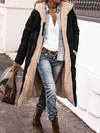 Cocolii longue doudoune manteau d'hiver à capuche poches fermeture éclair manches longues femme décontracté veste