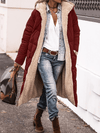 Cocolii longue doudoune manteau d'hiver à capuche poches fermeture éclair manches longues femme décontracté veste