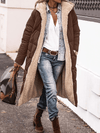 Cocolii longue doudoune manteau d'hiver à capuche poches fermeture éclair manches longues femme décontracté veste