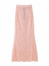Cocolii longue jupe en dentelle tulle sirene femme bohème élégant vintage décontracté