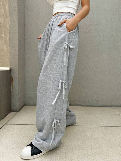Cocolii pantalons unicolore coton poches taille haute femme élégant décontracté mode