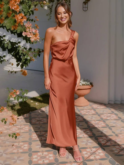 Cocolii robe demoiselle d'honneur satin trapèze bustier sans manches femme élégant doux invité mariage