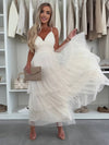 Cocolii robe longue bouffante tutu tullev-cou à fines brides dos nu femme élégant de cocktail robe de anniversaire