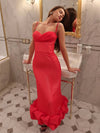 Cocolii longue fleurie robe moulante à fines brides sans manches femme doux élégant vintage bal de promo de cocktail