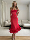 Cocolii longue fleurie robe moulante à fines brides sans manches femme doux élégant vintage bal de promo de cocktail