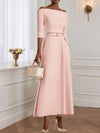 Cocolii robe longue de soirée pour mariage ceinture élégant style tailleur audrey hepburn vintage bal de promo cérémonie