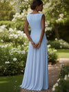 Cocolii ensemble robe de soirée trapèze col bateau sans manches femme élégant avec hauts et longue plissé jupe cérémonie