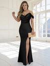 Cocolii longue robe de soirée moulante fendu le côté v-cou sans manches femme élégant bal de promo pour gala