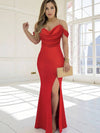 Cocolii longue robe de soirée moulante fendu le côté v-cou sans manches femme élégant bal de promo pour gala