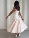 Cocolii longue robe de soirée pour mariage robe patineuse cross tulle col bateau sans manches élégant cérémonie anniversaire