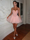 Cocolii robe patineuse bouffante tutu tulle v-cou licou sans manches femme doux élégant vintage de fete cocktail anniversaire