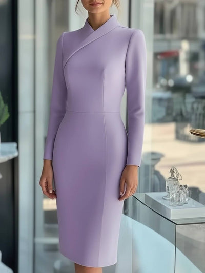 Cocolii courte robe cayon femme manches longues robe fourreau moulante v-cou mode casual pour bureau cocktail