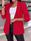 Cocolii blazer unicolore boutons manches longues femme élégant décontracté mode veste