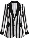 Cocolii blazer rayé manches longues femme femme style boyfriend décontracté mode casual