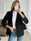 Cocolii blazer femme boutons poches col revers manches longues style tailleur simple décontracté travail blouson