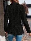 Cocolii court jacquard blazer femme double boutonnage manches longues décontracté mode veste de bureau automne