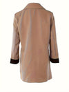 Cocolii blazer de bureau femme double boutonnage poches col revers manches longues femme élégant décontracté veste