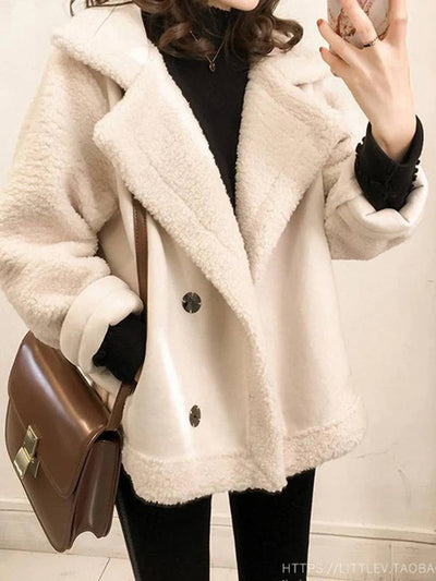 Cocolii manteau aviateur peau de mouton chic hiver femme perfecto veste