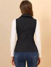 Cocolii court veste sans manches unicolore fermeture éclair boutons poches femme décontracté mode gilet