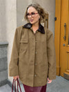 Cocolii veste unicolore col revers boutonnage poches manches longues femme élégant décontracté oversized blouson