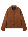 Cocolii surchemise femme en daim veste en suedine boutonnage poches col revers vintage décontracté blouson d'automne
