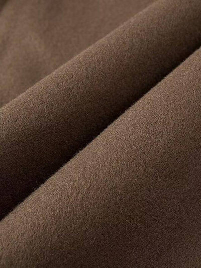 Cocolii longue manteau en laine boutonnage poches col revers manches longues femme élégant décontracté ample hiver chic veste