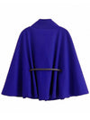 Cocolii courte poncho manteau femme cape ceinture col montant manches cape manches longues élégant ample vintage veste