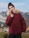 Cocolii parka à capuche fermeture éclair poches manches longues femme élégant décontracté ample casual hiver manteau