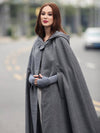 Cocolii longue poncho manteau à capuche asymétrique femme mode vintage cape