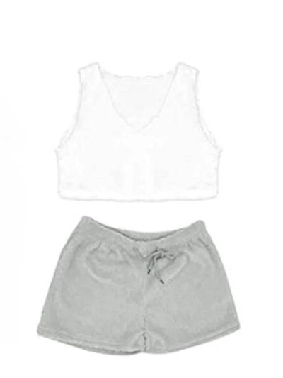 Cocolii ensembles de pyjama courte en polaire 3 pièces femme d'intérieur