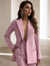 Cocolii tailleur pantalon femme chic 2 pièces veste blazer croisée et pantalon ensemble formel pour bureau mariage