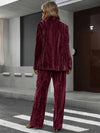 Cocolii ensembles tailleur femme en velours veste chic et pantalon large tenue de soirée élégante décontractée 2 pièces