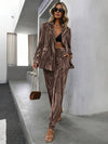 Cocolii ensembles tailleur femme en velours veste chic et pantalon large tenue de soirée élégante décontractée 2 pièces