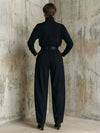 Cocolii ensembles avec pantalon col roulé anches longues femme chic pour bureau soirée vintage hiver deux pièces
