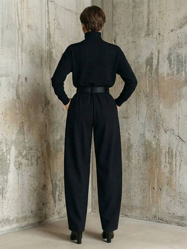 Cocolii ensembles avec pantalon col roulé anches longues femme chic pour bureau soirée vintage hiver deux pièces