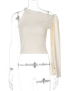 Cocolii t-shirt cropped unicolore strappy sans manches femme élégant simple décontracté mode casual blouse