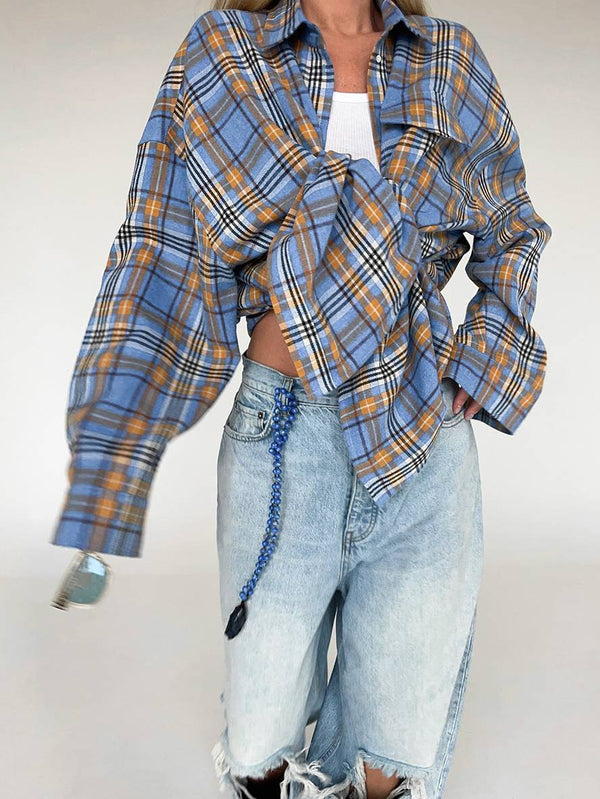 Cocolii surchemise femme carreaux boutonnage poches col chemise