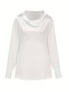 Cocolii blouse col bénitier col chemise manches bishop manches longues femme élégant décontracté mode casual