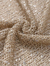 Cocolii pull en tricot femme brillante paillette col rond manches longues élégant décontracté oversized hauts