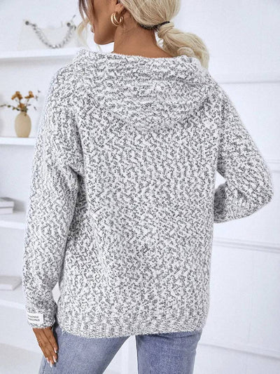 Cocolii pull cardigans à capuche fermeture éclair manches longues femme décontracté ample casual veste