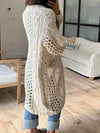 Cocolii cardigan en grosse maille v-cou poches manches longues femme décontracté ample oversized casual pull