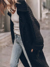 Cocolii pull cardigans unicolore boutonnage poches col revers manches longues femme décontracté lâche oversized blouson