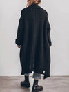 Cocolii pull cardigans unicolore boutonnage poches col revers manches longues femme décontracté lâche oversized blouson